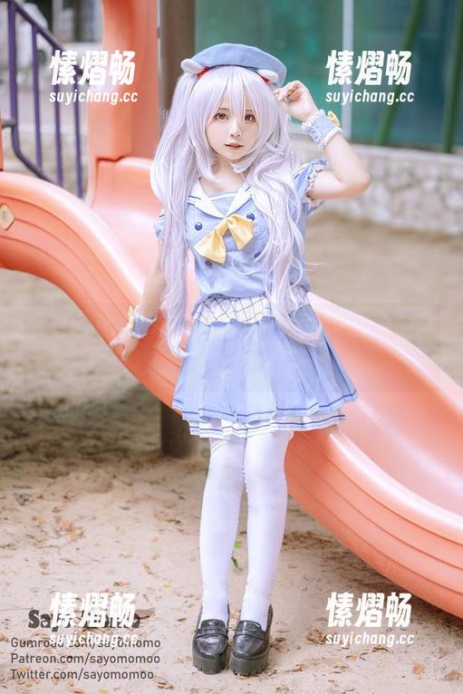 全套丝袜写真，Sayo Momo说这腿，再短也要撑起全场！
